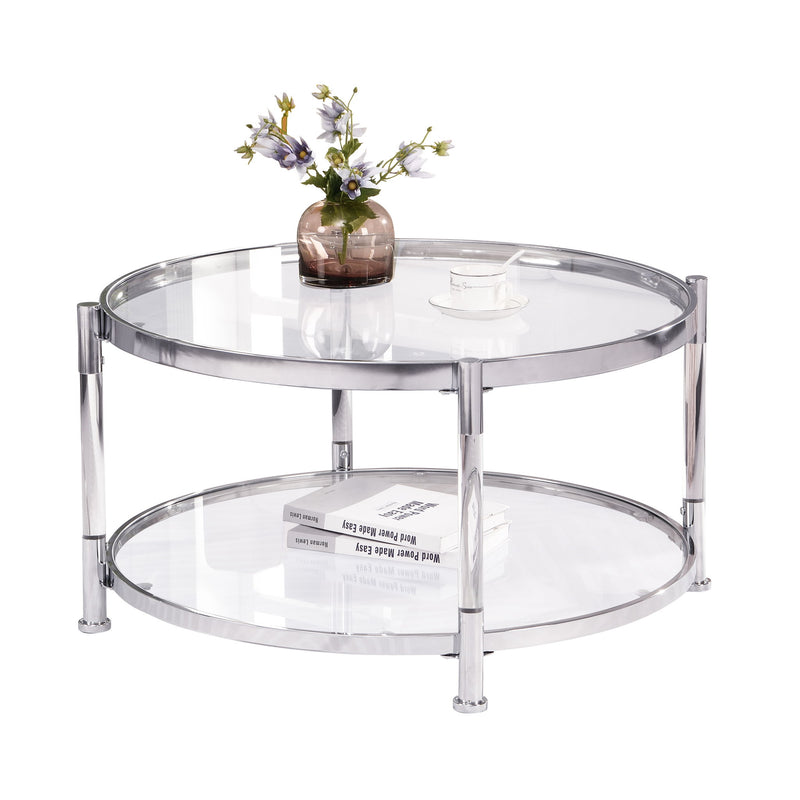 Contemporary Round Tempered Glass Table