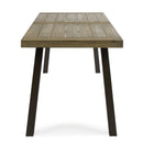 Acacia Wood Dining Table With Slat Design