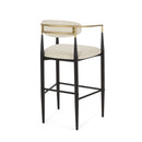 Upholstered Bar Stools With Backs For Kitchen Island (Set of 2)