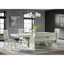 Stone - Pew Bench With Storage - White