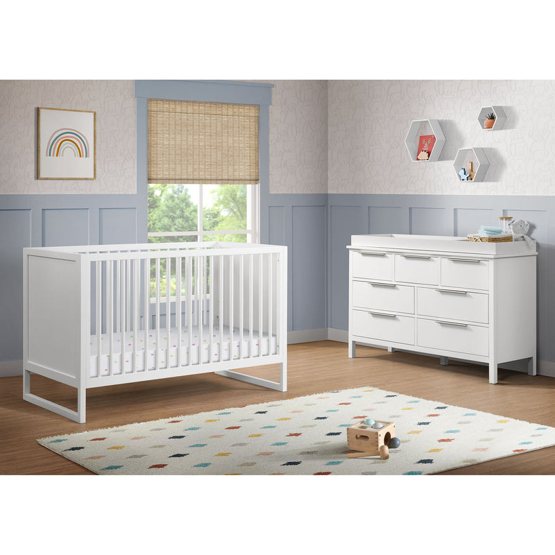 Lauren - Crib And Dresser With Topper - White