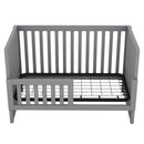 Convertible Crib/Full Size Bed with Changing Table, Gray