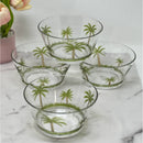 Palm Tree Acrylic Serving Bowls, Unbreakable Large Plastic Bowls