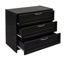 Low Twin Size Loft Bed with Cabinets, Shelves and Slide - Espresso(OLD SKU :LP000503AAP)