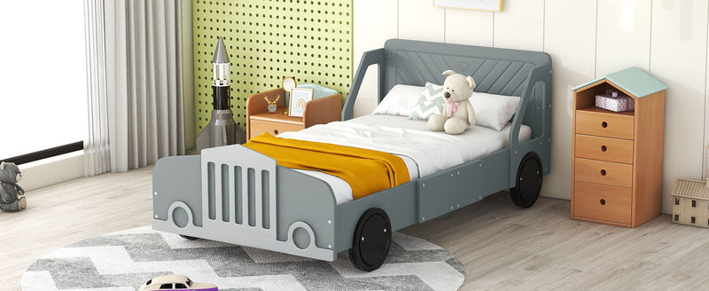 Car Shaped Platform Bed With Wheels