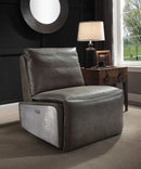 Metier - Recliner - Gray Top Grain Leather & Aluminum - Atlantic Fine Furniture Inc