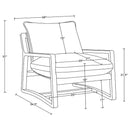 Geneva - Boucle Upholstered Wood Arm Accent Chair - Sand