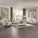 Kasa - Sofa With 5 Pillows - Beige Linen & Champagne