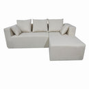 Modular Corner Sofa With Soft Linen Fabric