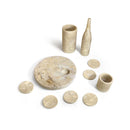 10 Pieces Luxury Natural Marble Dining Room Accessories Set