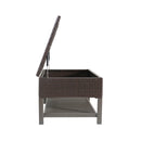 Regent - Storage Bench With Metal Rack - Brown Multi