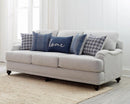 Glenn - Upholstered English Arm Sofa - Light Gray And Blue - Atlantic Fine Furniture Inc