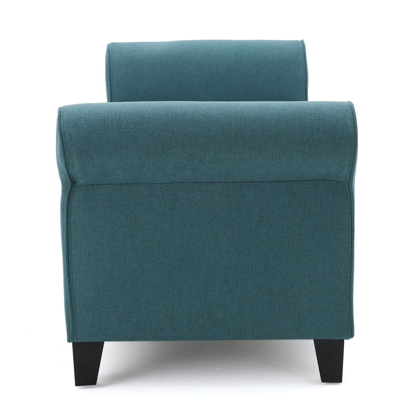 Hayes - Armed Storage Bench With Rolled Arms And Button Tufting