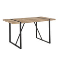 Modern Dining Table With Black Metal Legs For 4 - 6 Person
