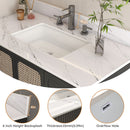 Bianco Carrara Venato Elegant Marble Vanity Top, Bathroom Vanity With Undermount Sink, Sintered Stone