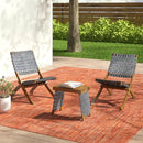 Kayla - Outdoor Foldable 2 Seater Chat Set - Brown / Gray