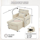 Multifunctional Chenille Recliner Sofa With Storage And Phone Bracket