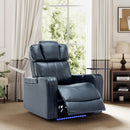 Power Recliner Theater Chair With Cooling Cup Holder, Bluetooth Speaker, LED Lights, USB Ports