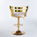 Modern Bar Chair With Iron Tube Legs, Soft Cushions And Comfortable Backrest (Set of 2)