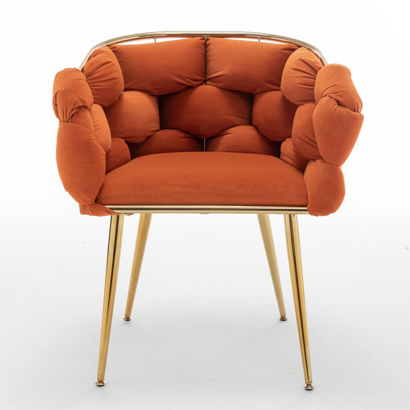 Luxury Modern Simple Leisure Velvet Single Sofa Chair Bedroom Lazy Person Household Dresser Stool Manicure Table Back Chair