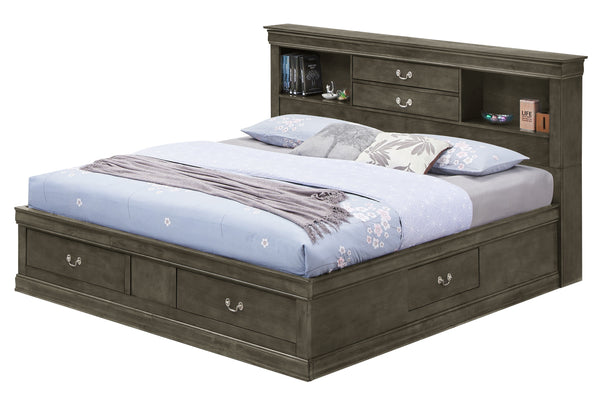 Louis Phillipe - G3105B-FSB Full Storage Bed - Gray