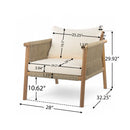 Modern Outdoor Woven Lounge Chair With Solid Frame And Cushions