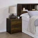 Transitional Nightstand With Dual USB Charging And Motion Sensor Light