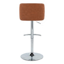 Toriano - Contemporary Adjustable Barstool With Swivel & Rounded T Footrest (Set of 2)