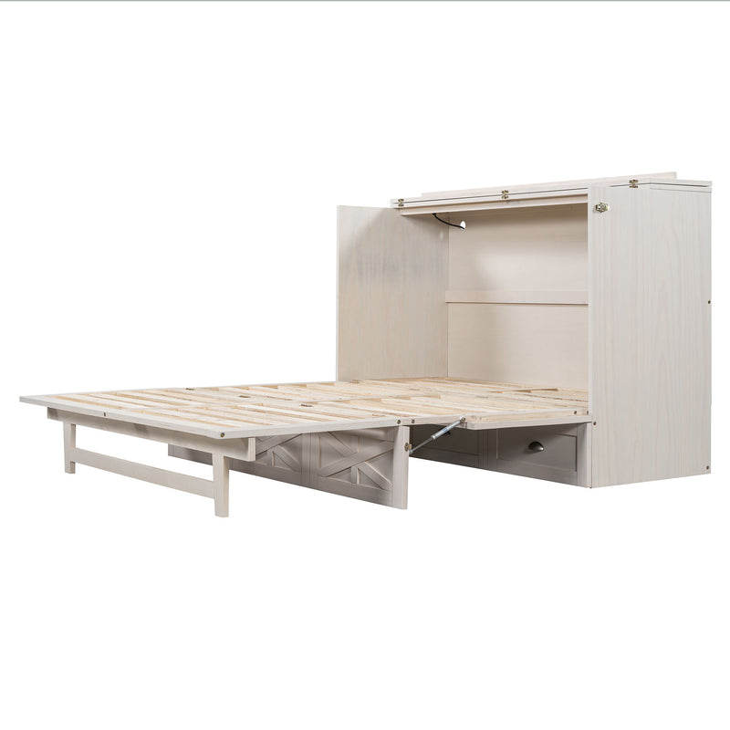 Murphy Bed With Large Drawers And USB Ports