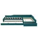 Upholstered Double Daybed With Trundle And Drawer