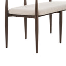 Modern Upholstered Loveseat Settee With Iron Frame
