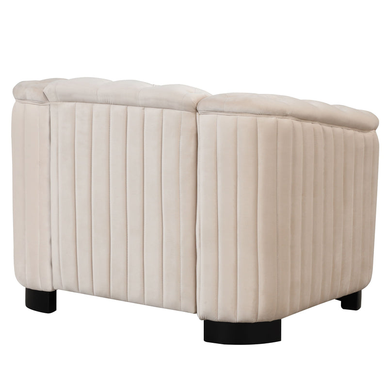 Upholstered Accent Sofa Chair With Removable Cushion