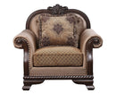 Chateau De Ville - Chair With Pillow (Same Lv01590) - Fabric & Espresso