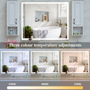 LED Bathroom Vanity Mirror Wall Mounted Adjustable White / Warm / Natural Lights Anti-Fog Touch Switch With Memory Modern Smart Large Bathroom Mirrors