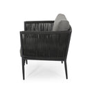 Hanford - Modern Club Chair With Woven Rope Design - Gray