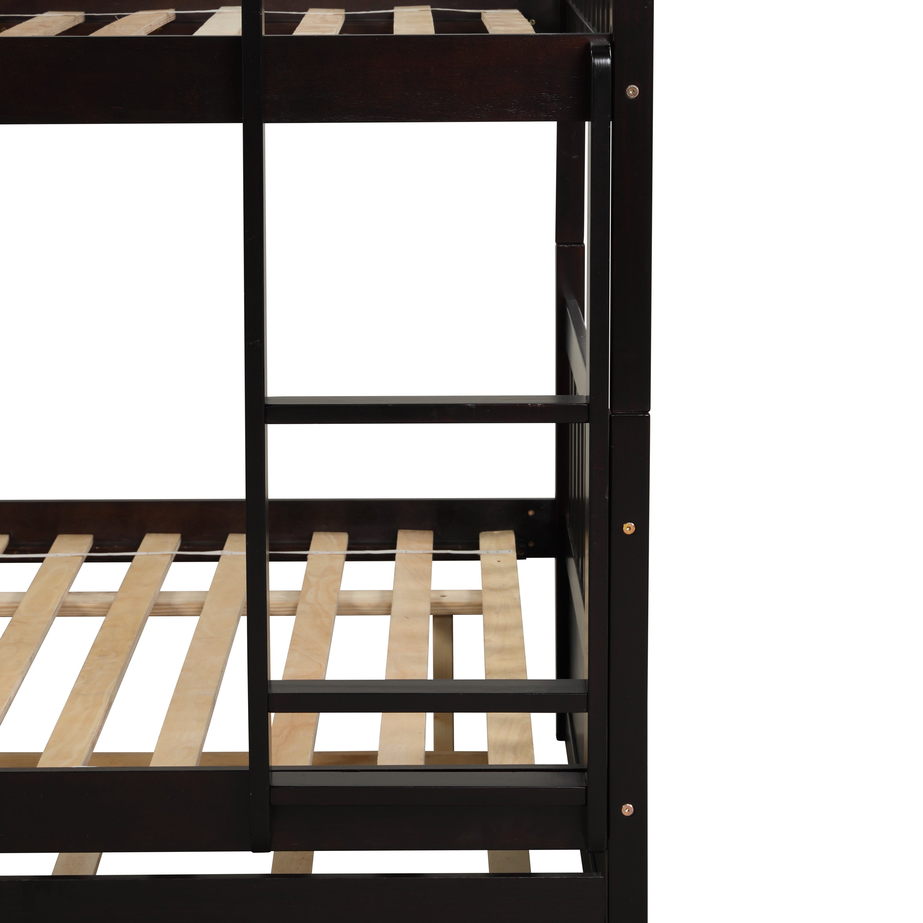 Full Over Full Bunk Bed with Trundle,Espresso - Atlantic Fine Furniture Melbourne FL