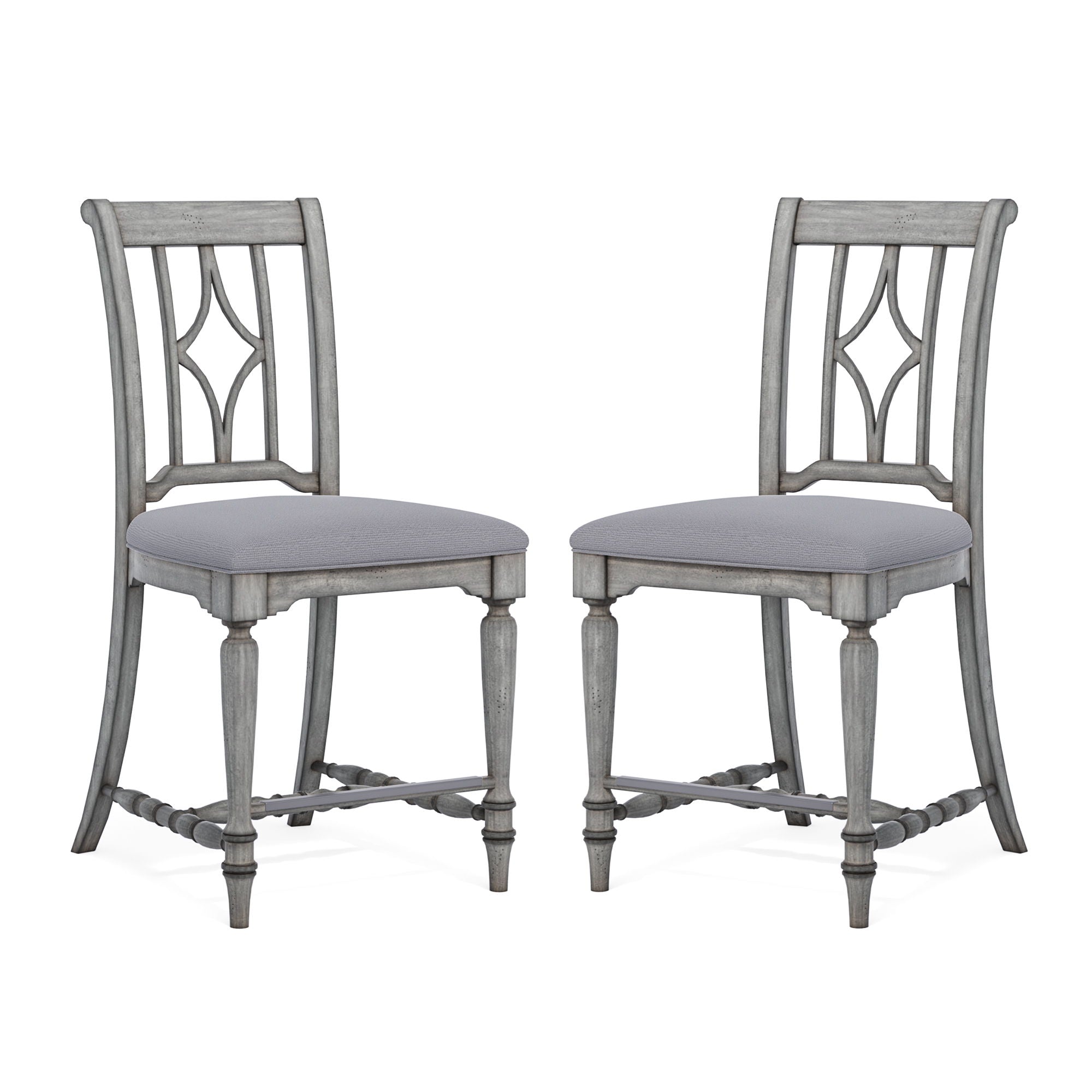Plymouth - Counter Chair (Set of 2) - Gray