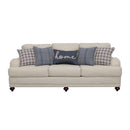 Glenn - Upholstered English Arm Sofa - Light Gray And Blue - Atlantic Fine Furniture Inc