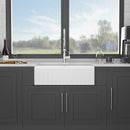 Sink 33" Double Bowl Kitchen Sink With Deep Bowls And Grids - White