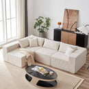 Modular L Shaped Sectional Compressed Sofa, Free Combination