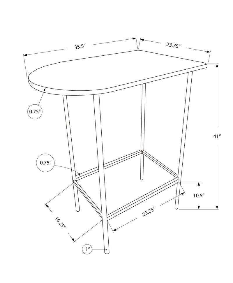 Home Bar Table With Bar Height Small Rectangular For Kitchen