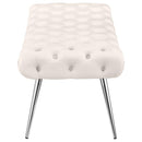 Ella - Upholstered Tufted Bench Metal Legs