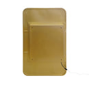 Rectangle Medicine Cabinet Mirror Bathroom Mirror With Storage Wall Mounted Medicine Mirror Cabinet With LED - Gold