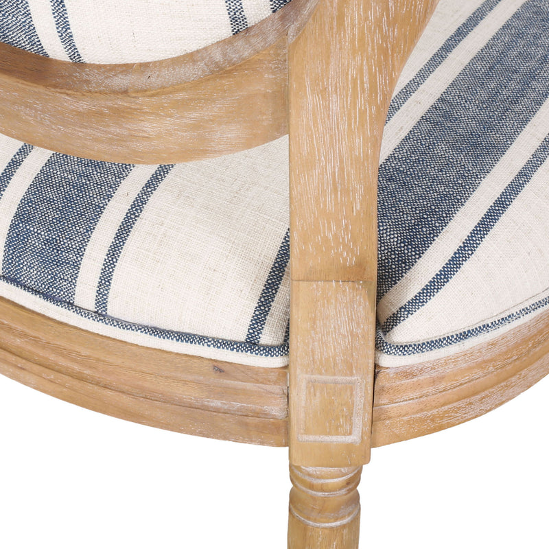 French Country Inspired Dining Chair With Iconic Round Backrest