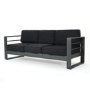 Cape Coral - Modern 3 Seater Sofa With Metal Tray