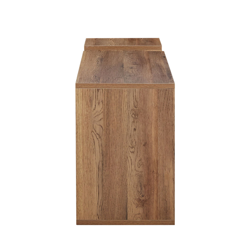 Minimalist Cube TV Stand With Adjustable Open Storage Shelves