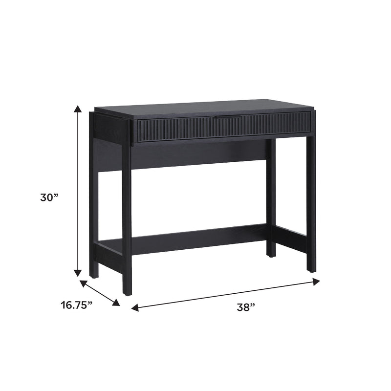 Transitional Reeded Writing Desk With Drawer