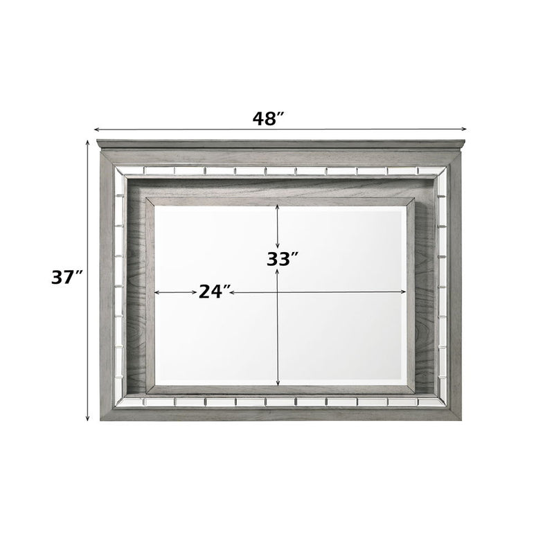 Antares - Mirror With LED - Light Gray Oak