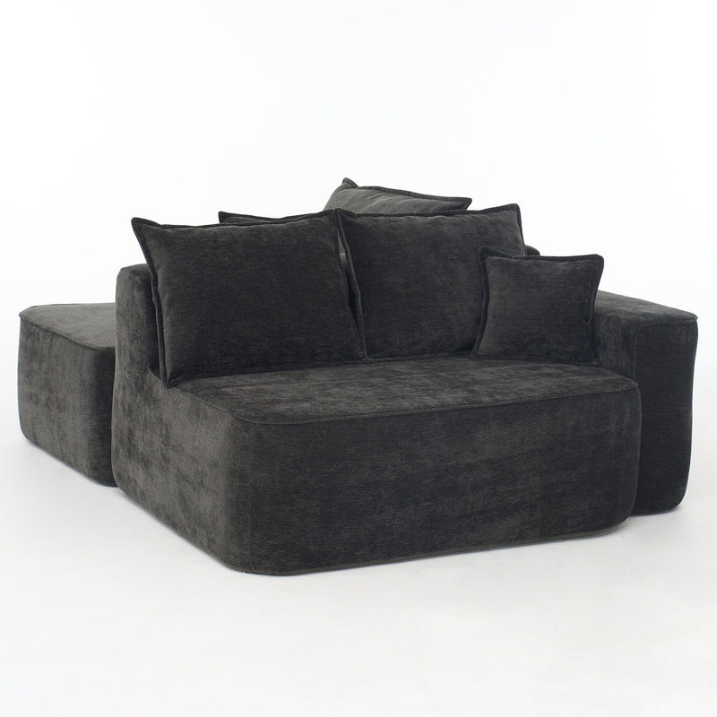 L-Shaped Sectional Sofa Couch With Chaise, Extra Deep Seats