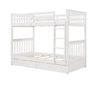 Bunk Bed With Ladders And 2 Storage Drawers